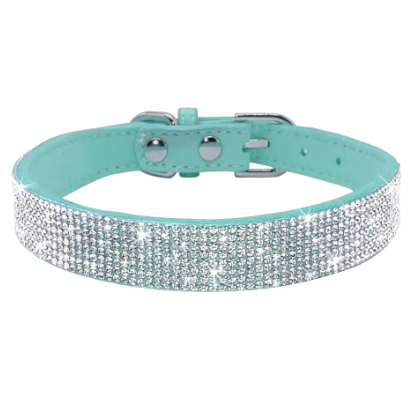 Stunning Bling Bling Leather Collar
