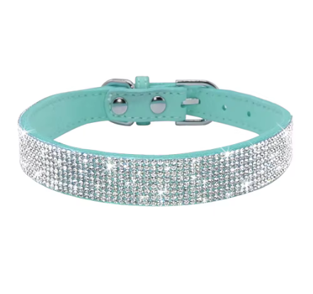 Stunning Bling Bling Leather Collar