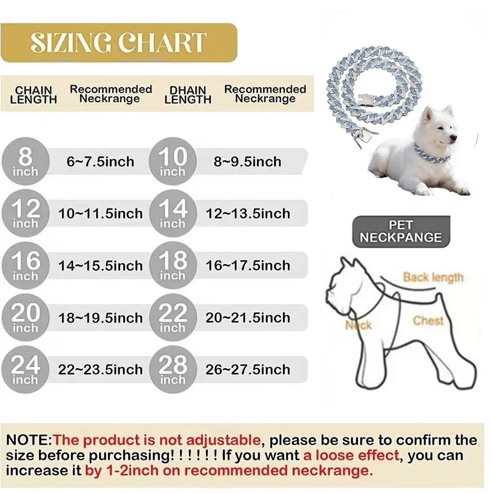 Arctic Glitz Luxury Pet Chain