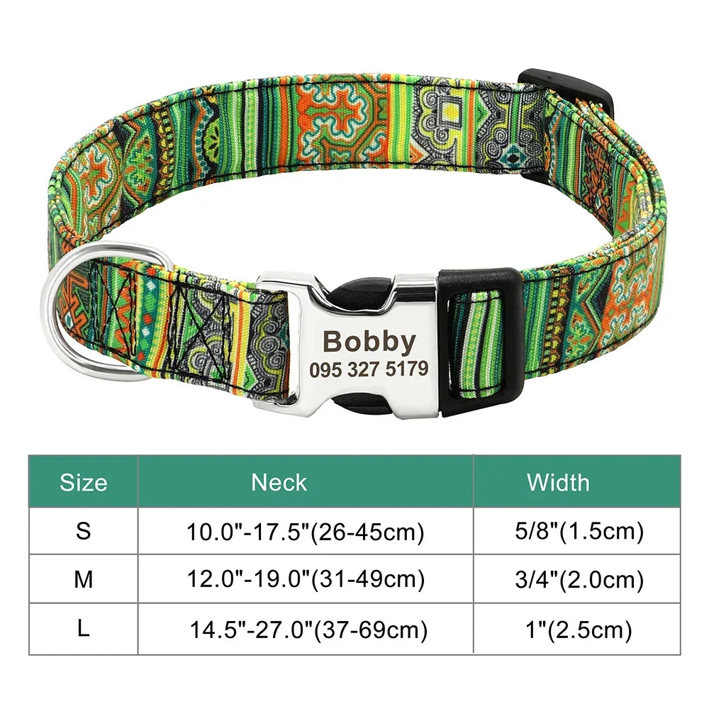 The Prism Collar: Graphic Patterned & Personalized - PetTagCollars.com