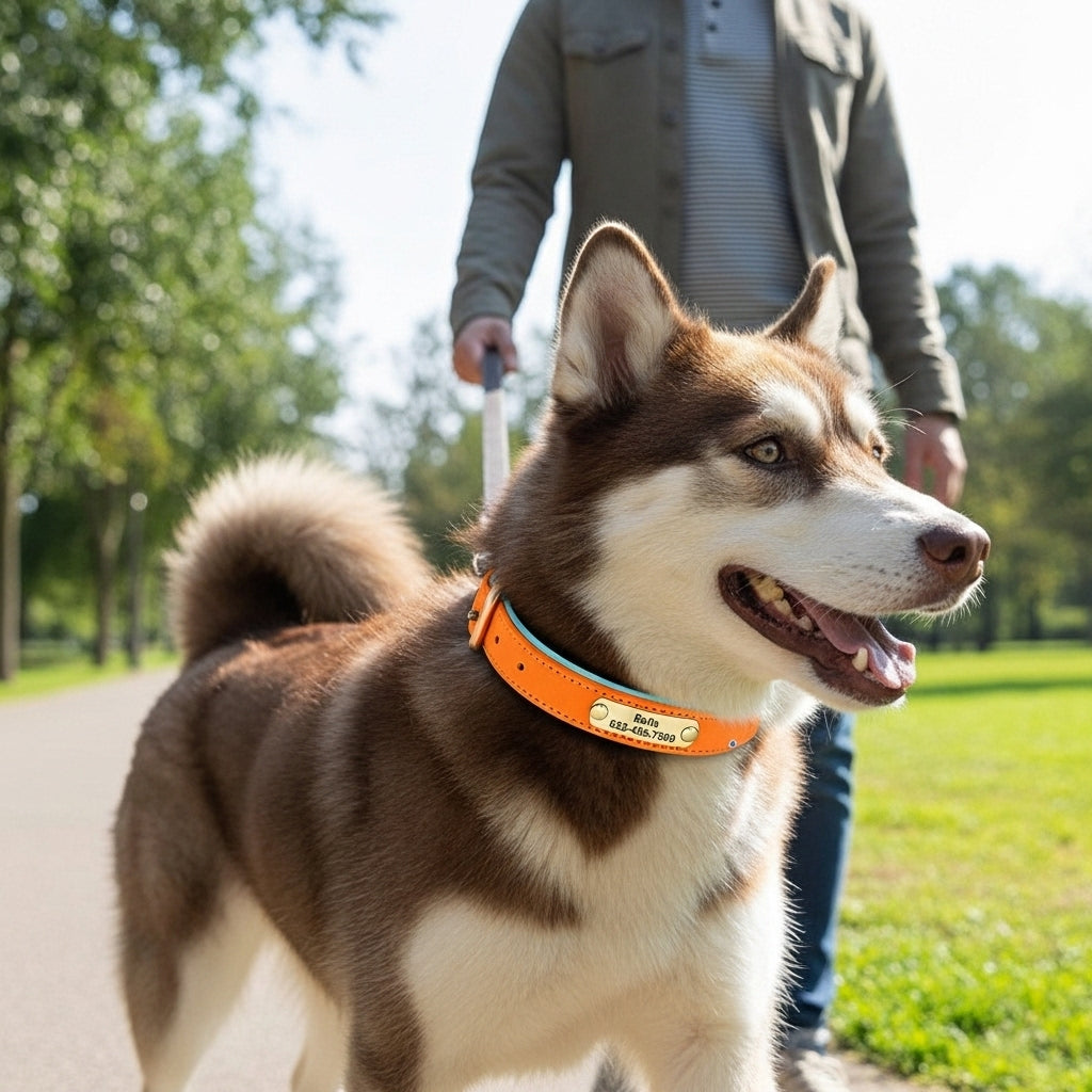Vibrant Pet Name Tag Collar