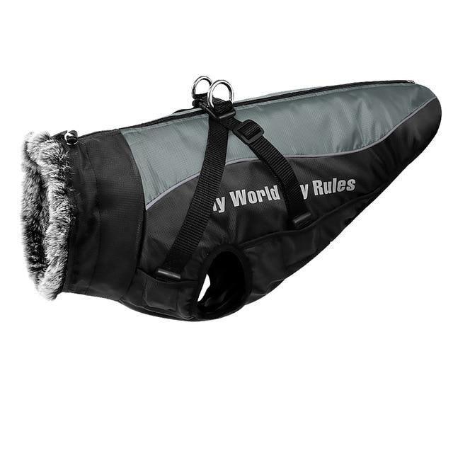 'My World My Life' No Pull Winter Harness Vest Jacket - 20: www.FancyPetTags.com