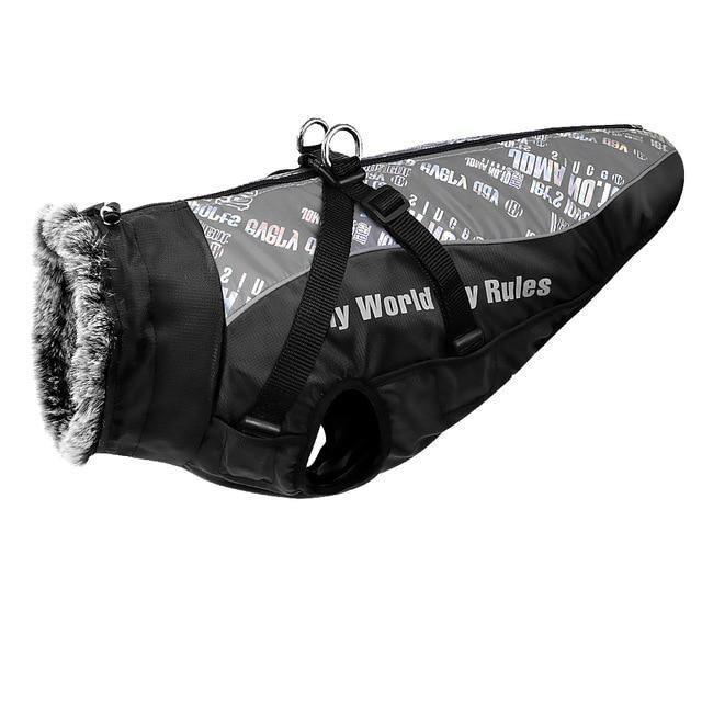 'My World My Life' No Pull Winter Harness Vest Jacket - 24: www.FancyPetTags.com