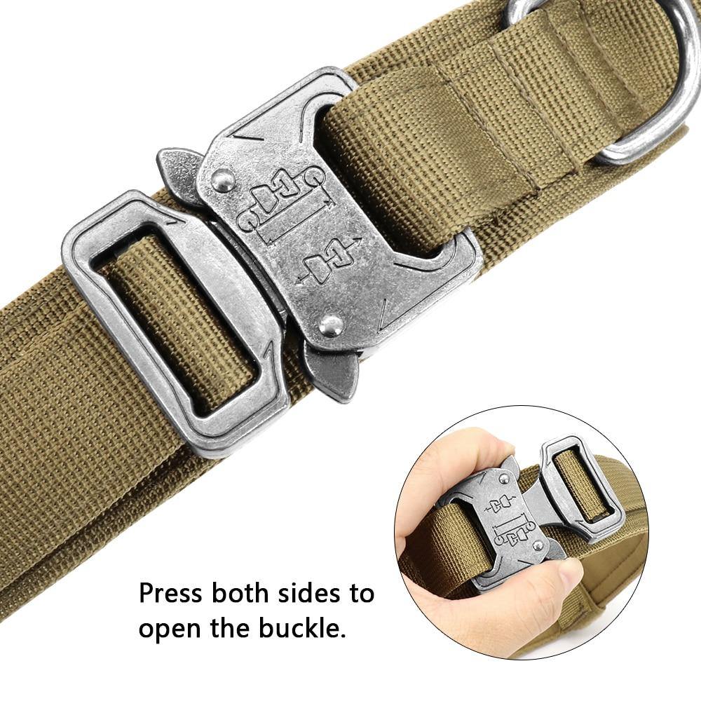 Tactical Dog Collar With Side Handle - www.FancyPetTags.com