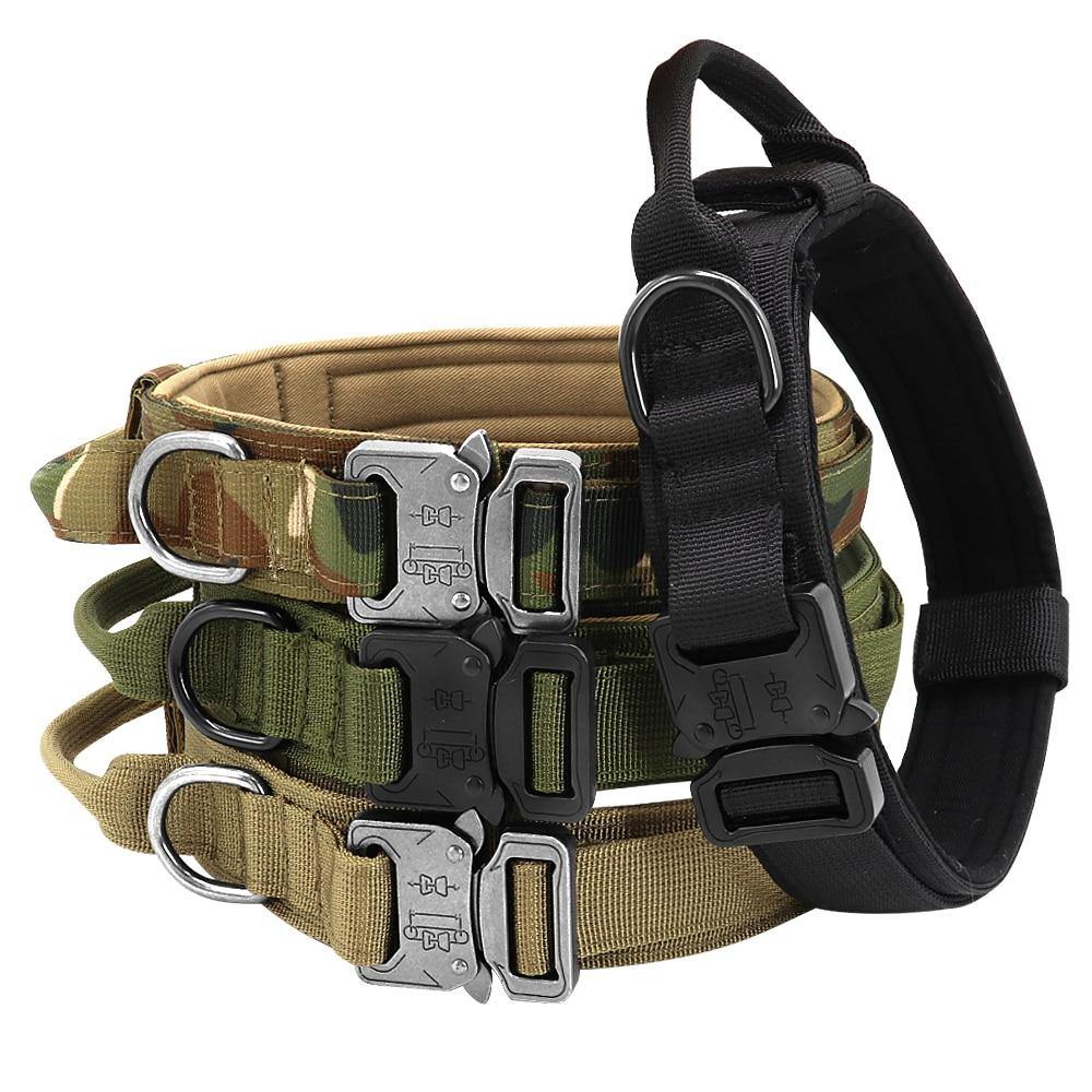 Tactical Dog Collar With Side Handle - www.FancyPetTags.com