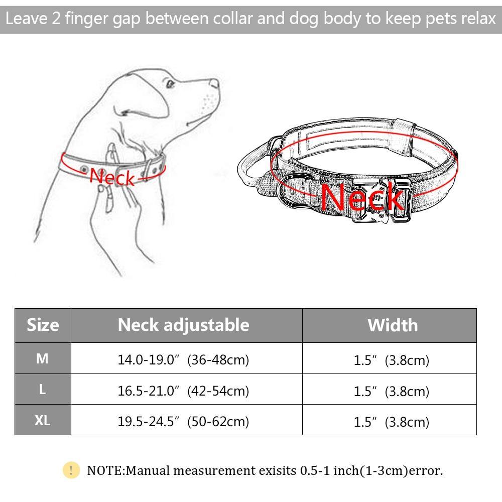 Tactical Dog Collar With Side Handle - www.FancyPetTags.com