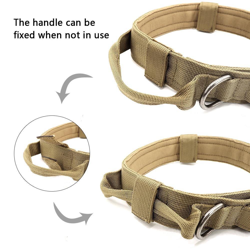 Tactical Dog Collar With Side Handle - www.FancyPetTags.com
