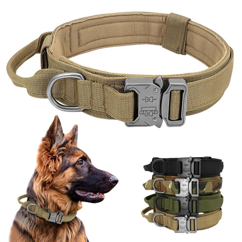 Tactical Dog Collar With Side Handle - www.FancyPetTags.com