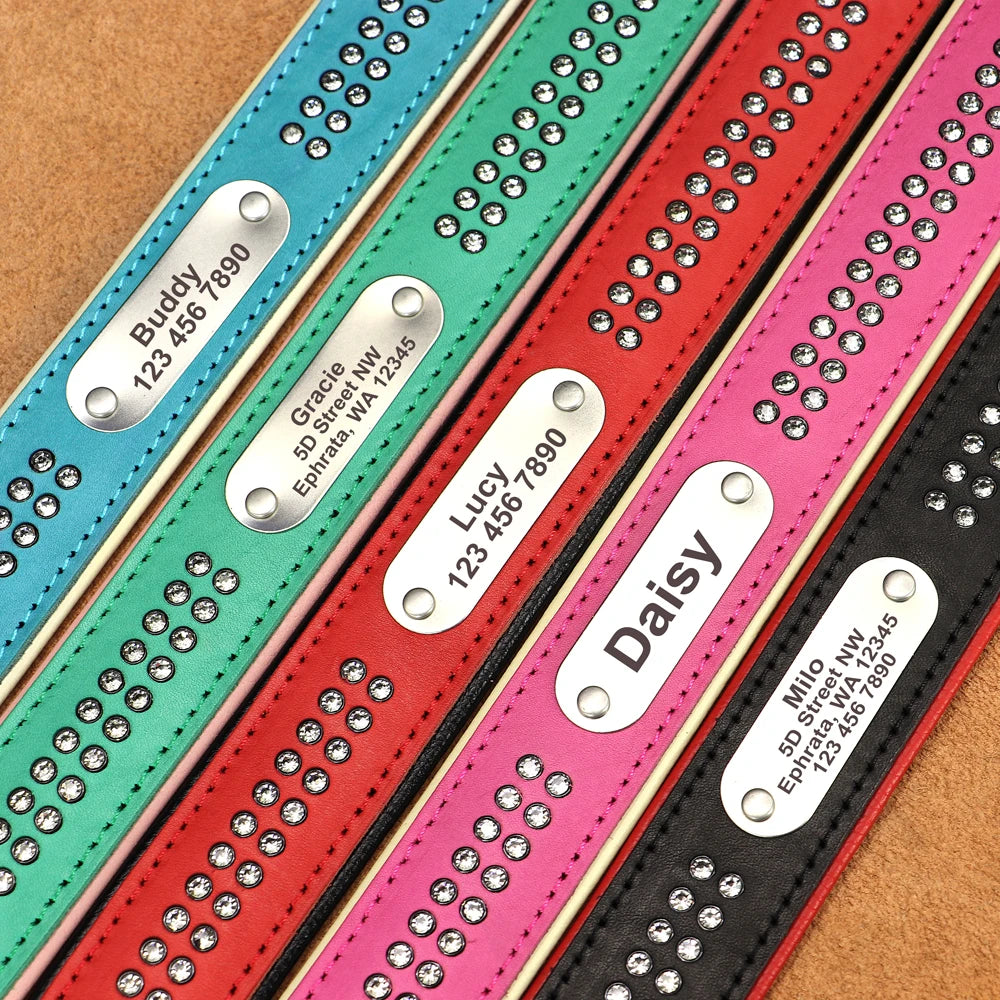 Dazzling Bling Bling Personalized Dog Collar