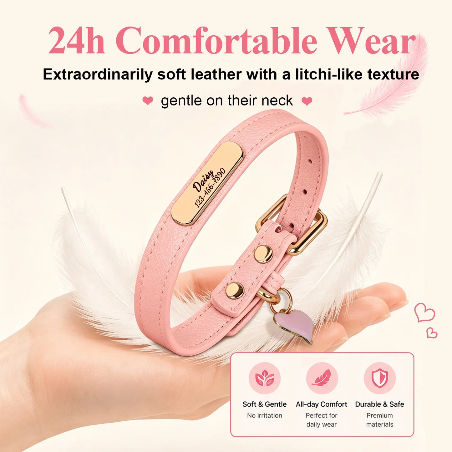 Luna Luxe Personalized Pet Collar