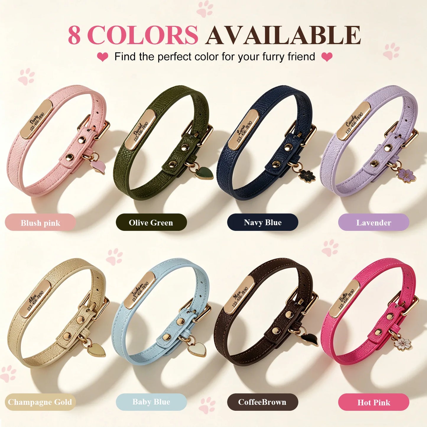 Luna Luxe Personalized Pet Collar