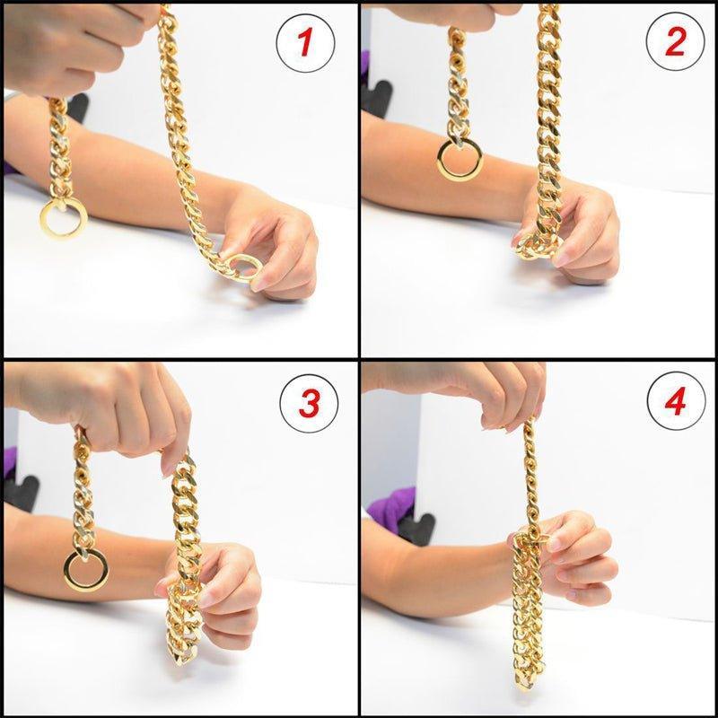 Beautiful 15mm Curb Chain Dog Collar - 10: FancyPetTags.com