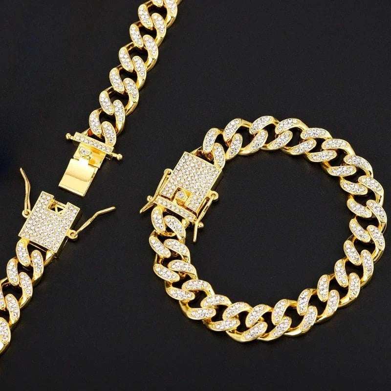 Dazzling Miami Cuban Link Bling Bling Decorative Collar - PetTagCollars.com