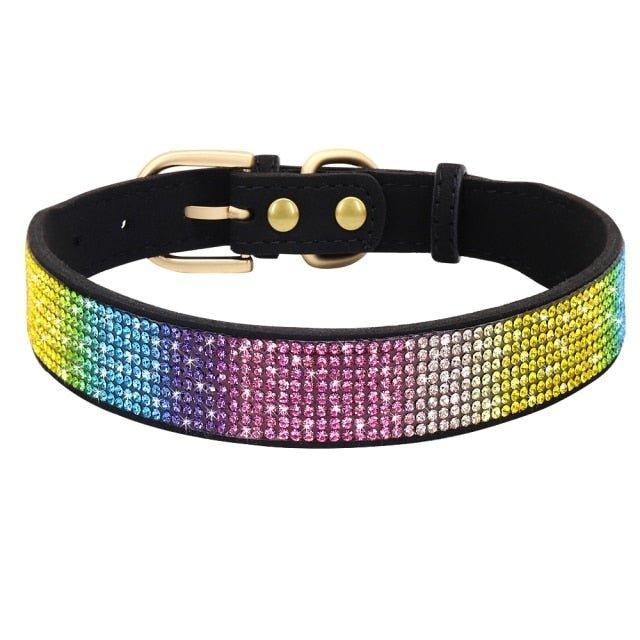 Bling Bling Leather Collar Haoyeer