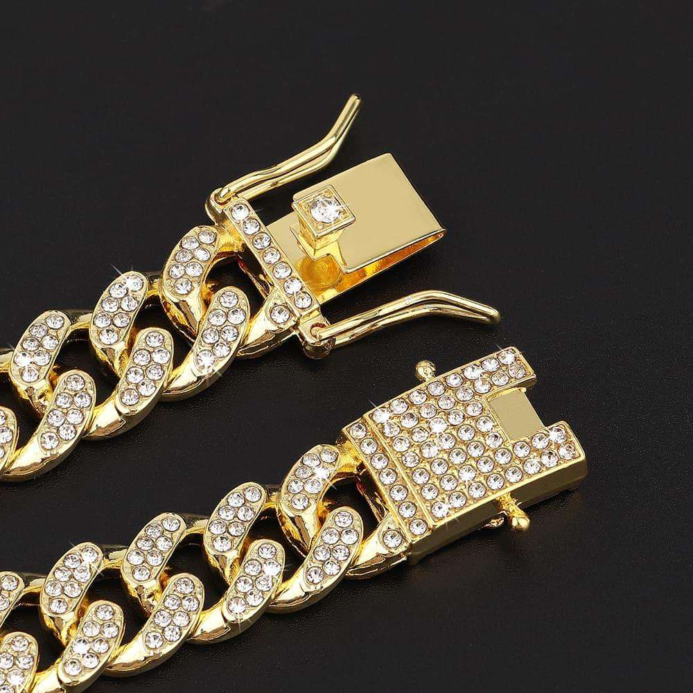 Dazzling Miami Cuban Link Bling Bling Decorative Collar - PetTagCollars.com
