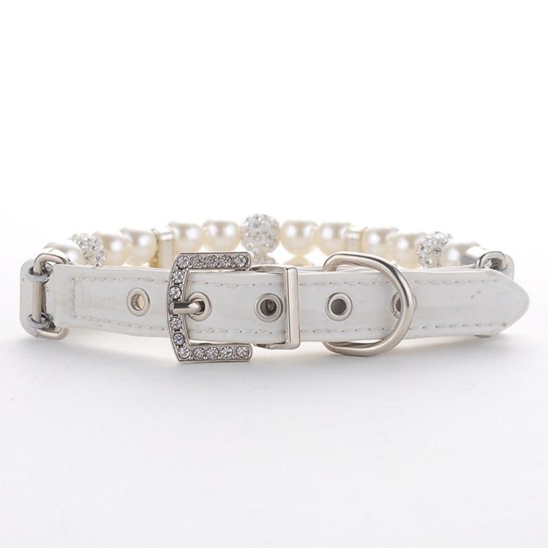 Decorative Pearl Collar - 8: FancyPetTags.com