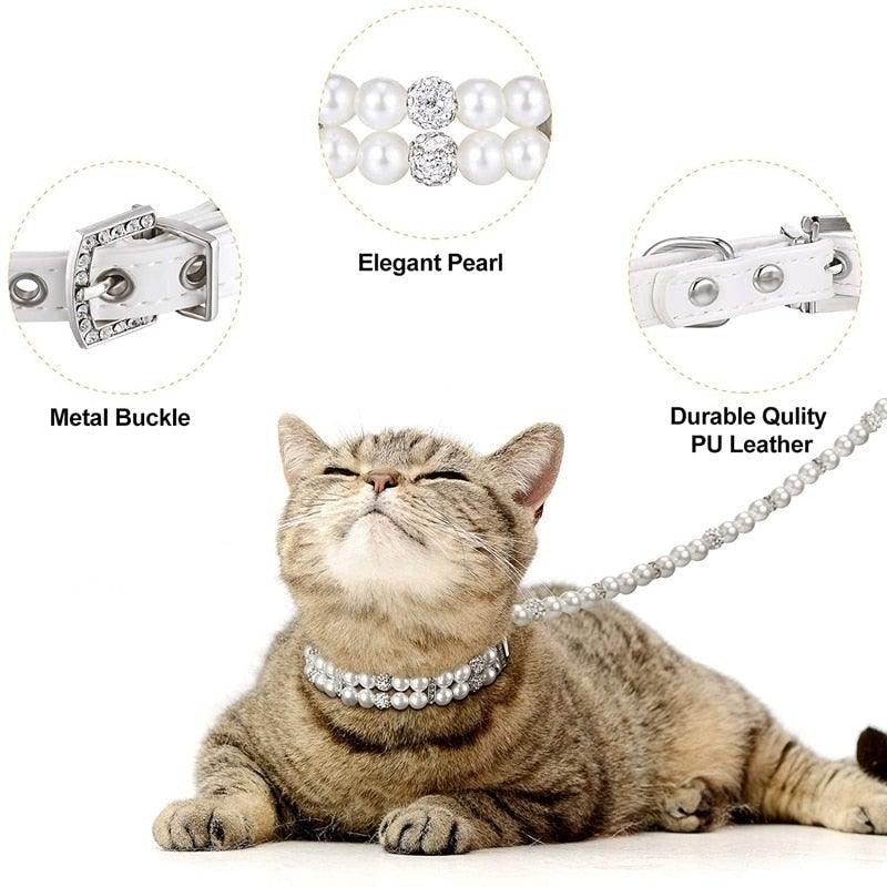 Decorative Pearl Collar - 5: FancyPetTags.com