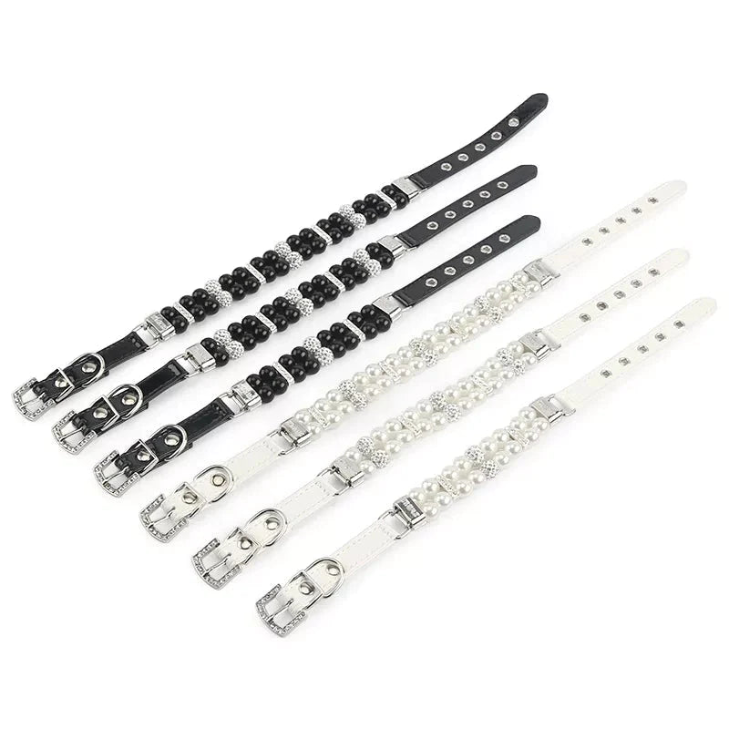 Decorative Pearl Collar - 12: FancyPetTags.com