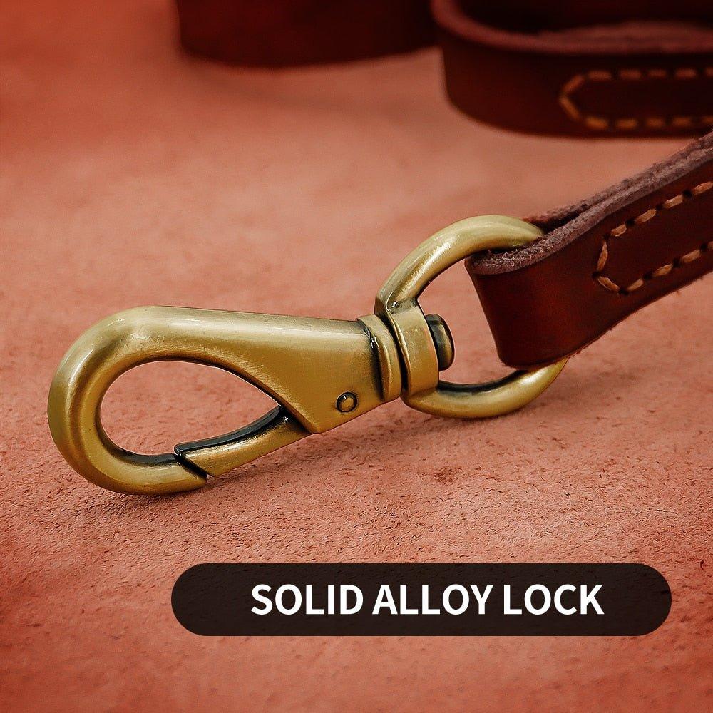 Extra Long Genuine Leather Dog Leash - 8: FancyPetTags.com