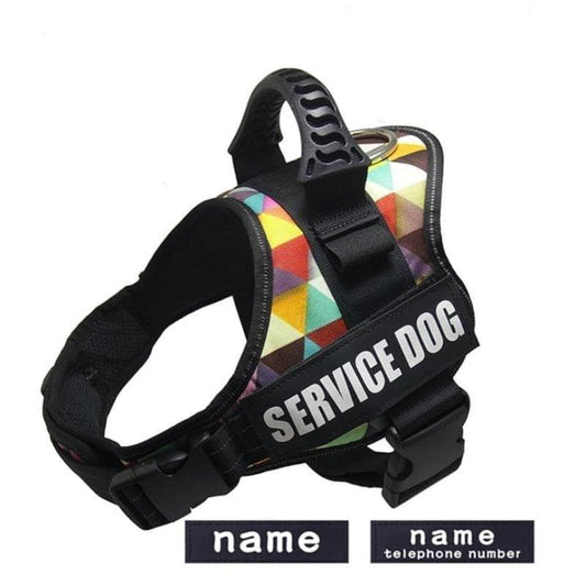 K9 Personalized Lift Handle Back Clip Harness Vest - 1: FancyPetTags.com