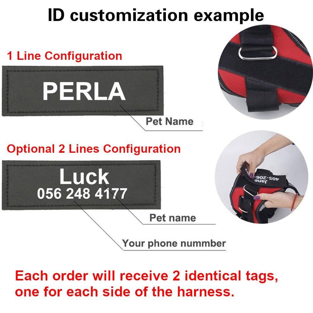 K9 Personalized Lift Handle Back Clip Harness Vest - 5: FancyPetTags.com