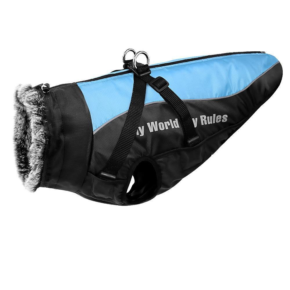 'My World My Life' No Pull Winter Harness Vest Jacket - 21: www.FancyPetTags.com