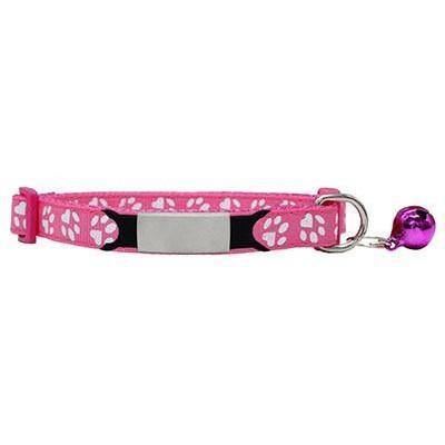 Nametag Rainbow Paw Collar with Bell - PetTagCollars.com