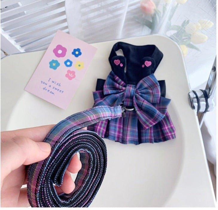 No Pull Darling Dress Harness Leash Combo - 10: FancyPetTags.com
