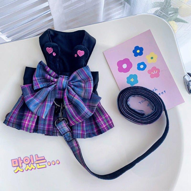 No Pull Darling Dress Harness Leash Combo - 11: FancyPetTags.com