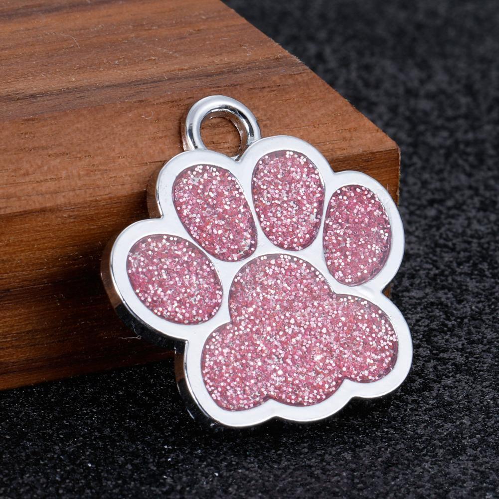 Paw Glitter (Fixed Block Font) - PetTagCollars.com