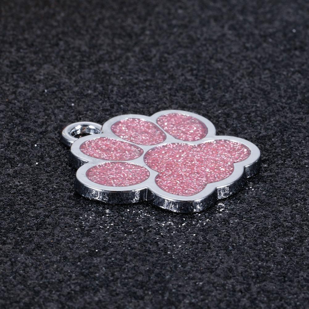 Paw Glitter (Fixed Block Font) - PetTagCollars.com