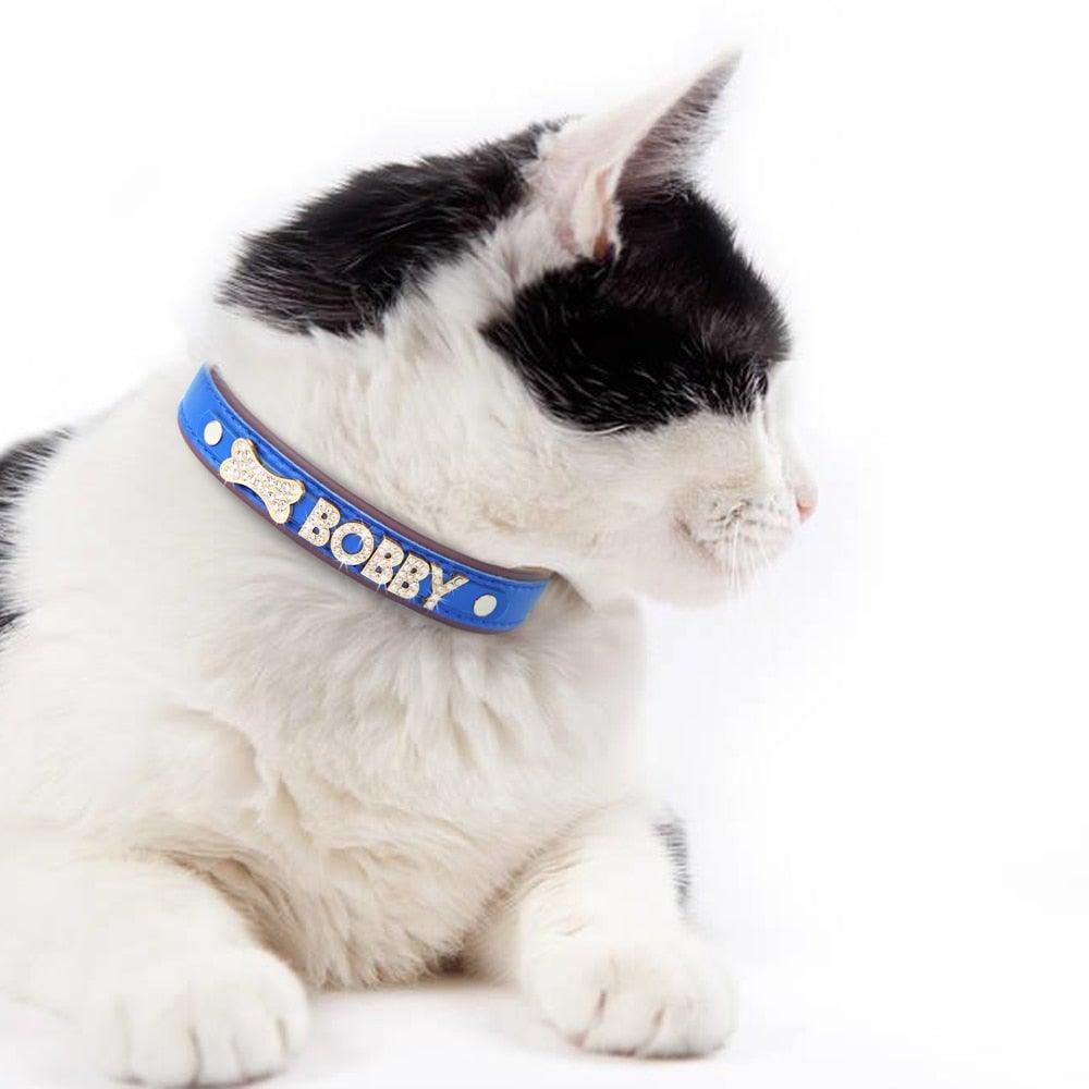 Personalized Bling Bling Rhinestone Charm Collar - 6: FancyPetTags.com