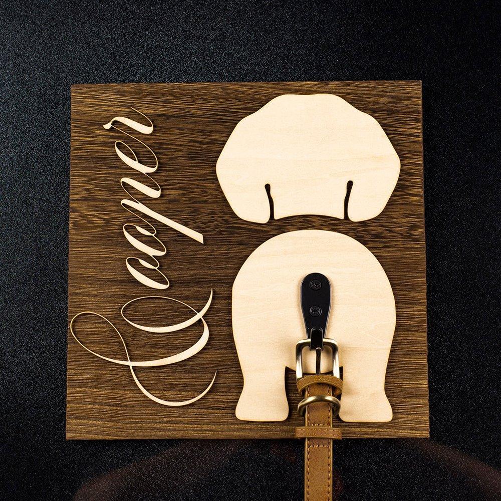 Personalized "Dog Butt" Leash Holder - 1: FancyPetTags.com