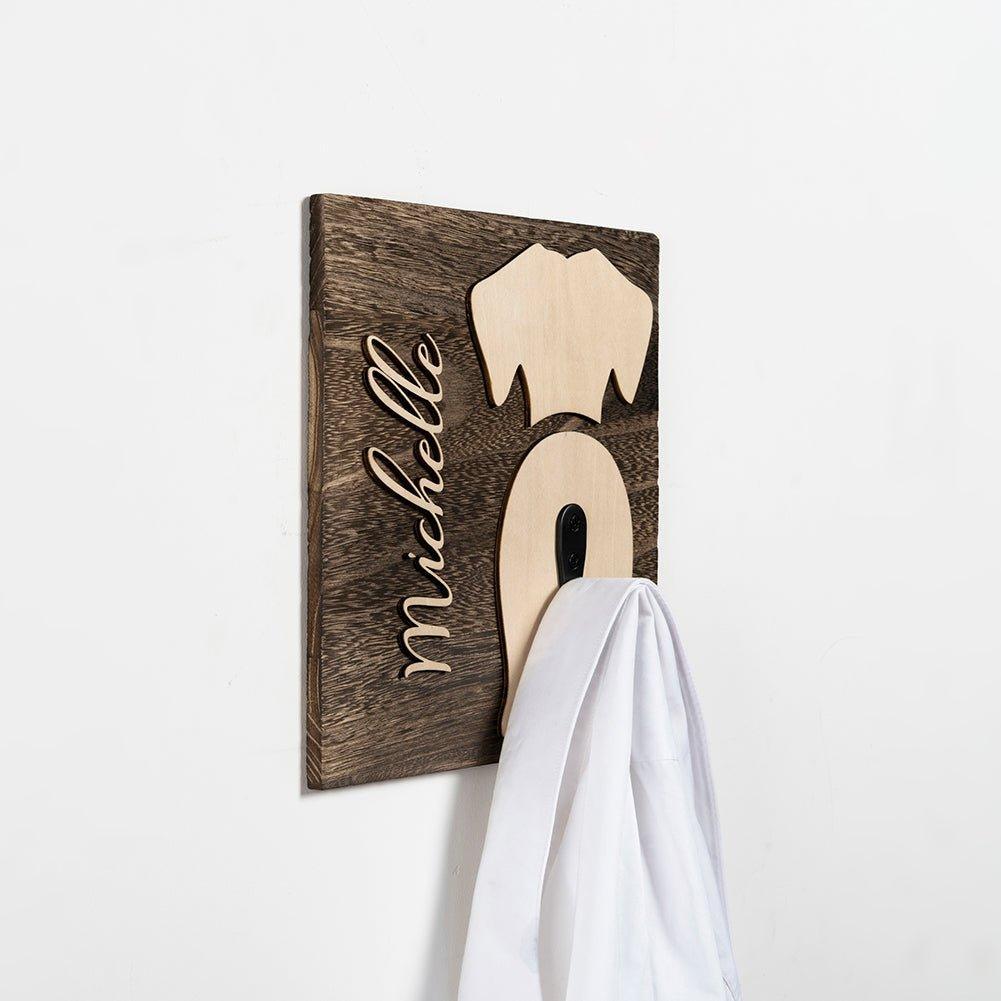 Personalized "Dog Butt" Leash Holder - 2: FancyPetTags.com
