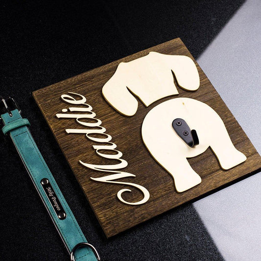 Personalized "Dog Butt" Leash Holder - 4: FancyPetTags.com