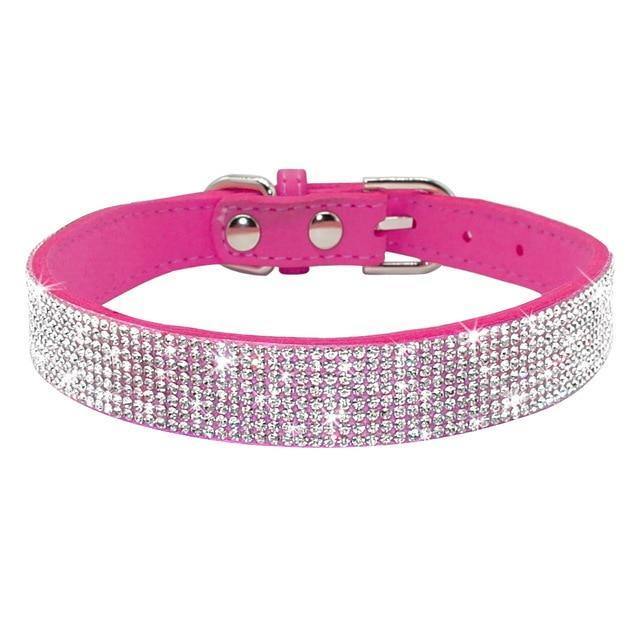 Bling Bling Leather Collar Haoyeer