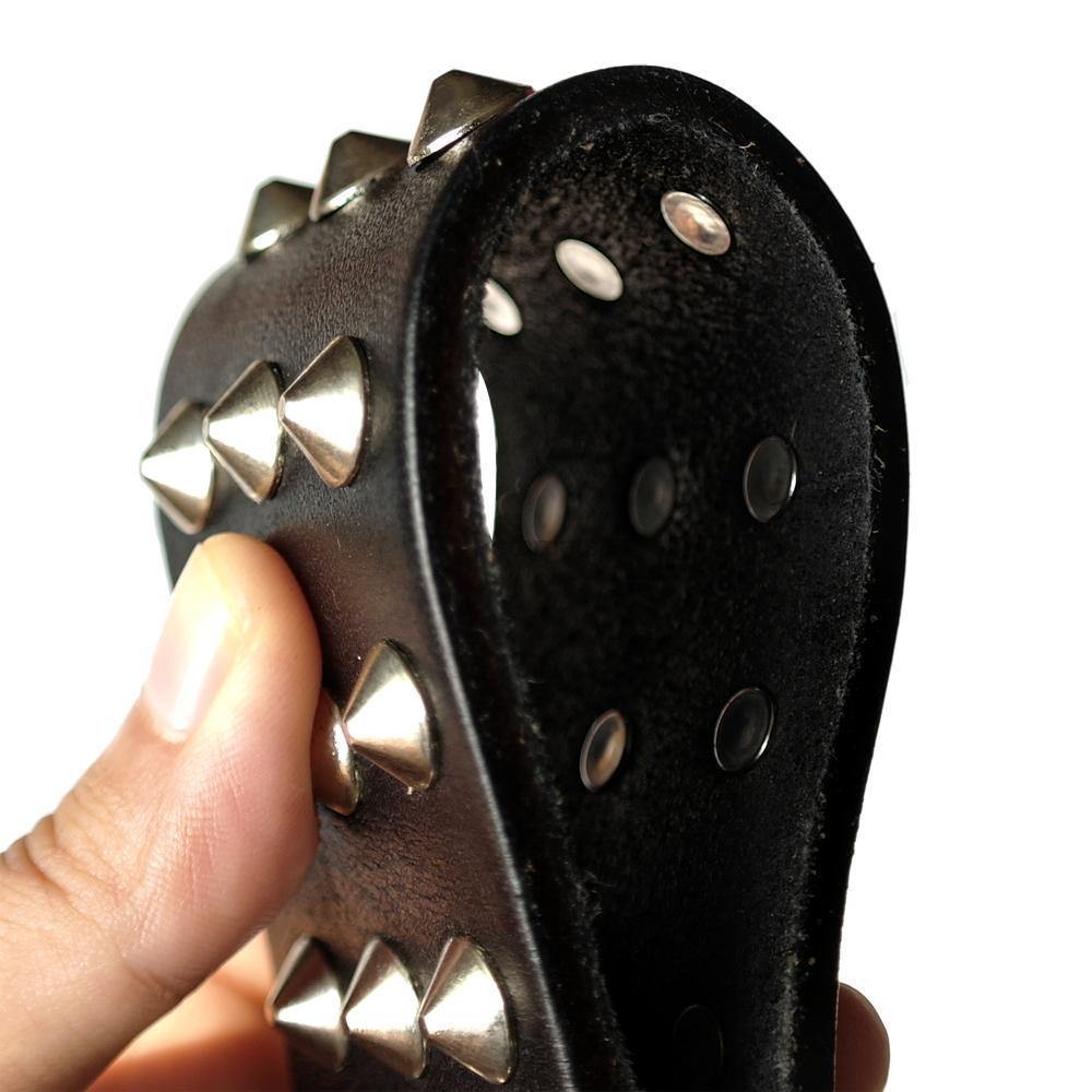 Rivets Studded Genuine Leather Collar Pet Artist