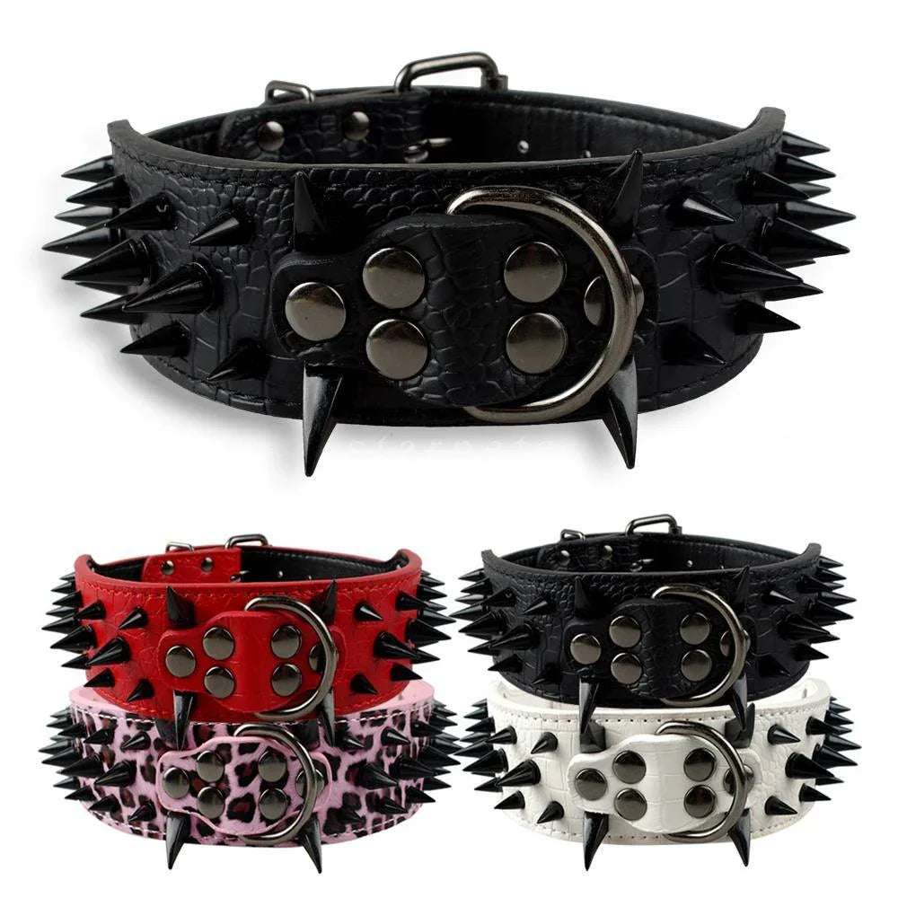 SpikeStyle Leatherette Collars - PetTagCollars.com