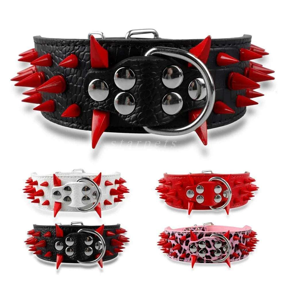SpikeStyle Leatherette Collars - PetTagCollars.com